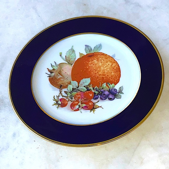 ROSENTHA-CONTINENTAL SALAD PLATE ORANGE WESTERN GERMANY PORCELAIN  7 1/2 VINTAGE - Picture 4 of 7